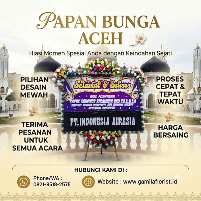 karangan bunga papan aceh