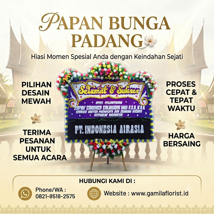 karangan bunga papan padang
